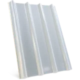 Recorte de lámina traslúcida con perfil de costilla trapezoidal.